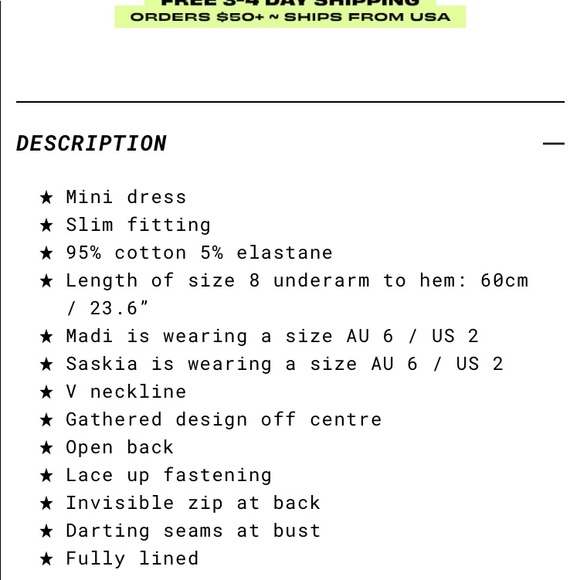 Princess Polly Ariana size 4 NWT - Picture 6 of 6